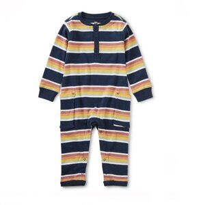 NWT Tea Collection Striped Cargo Romper Size 0-3 Months